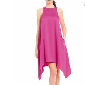 Aidan Mattox draped trapeze hi low dress